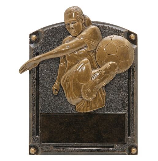 Bronze Soccer Legends Of Fame Plaque