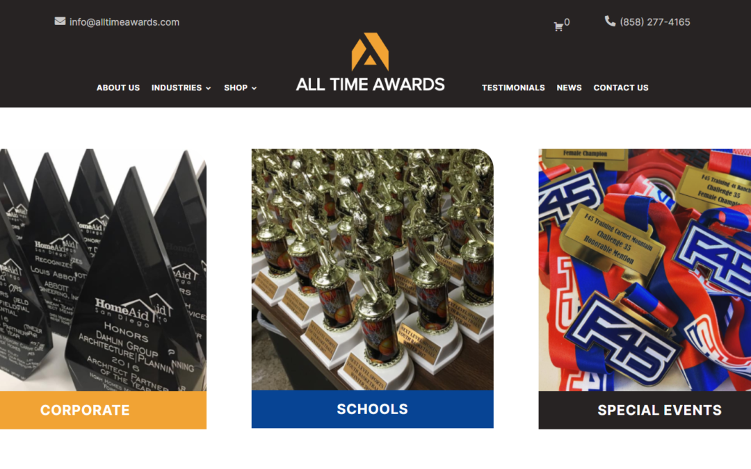 All Time Awards Website Update